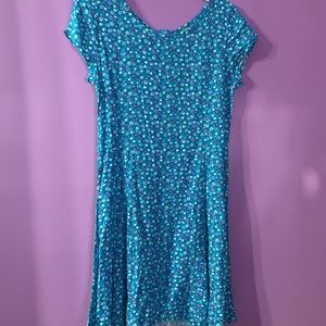 Light Blue Floral Print Dress